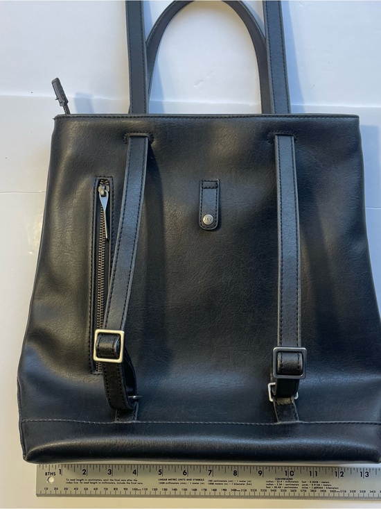 Matt And Nat Handbags - Matt & Nat Black Convertible Vegan Leather Backpack Tote Bag